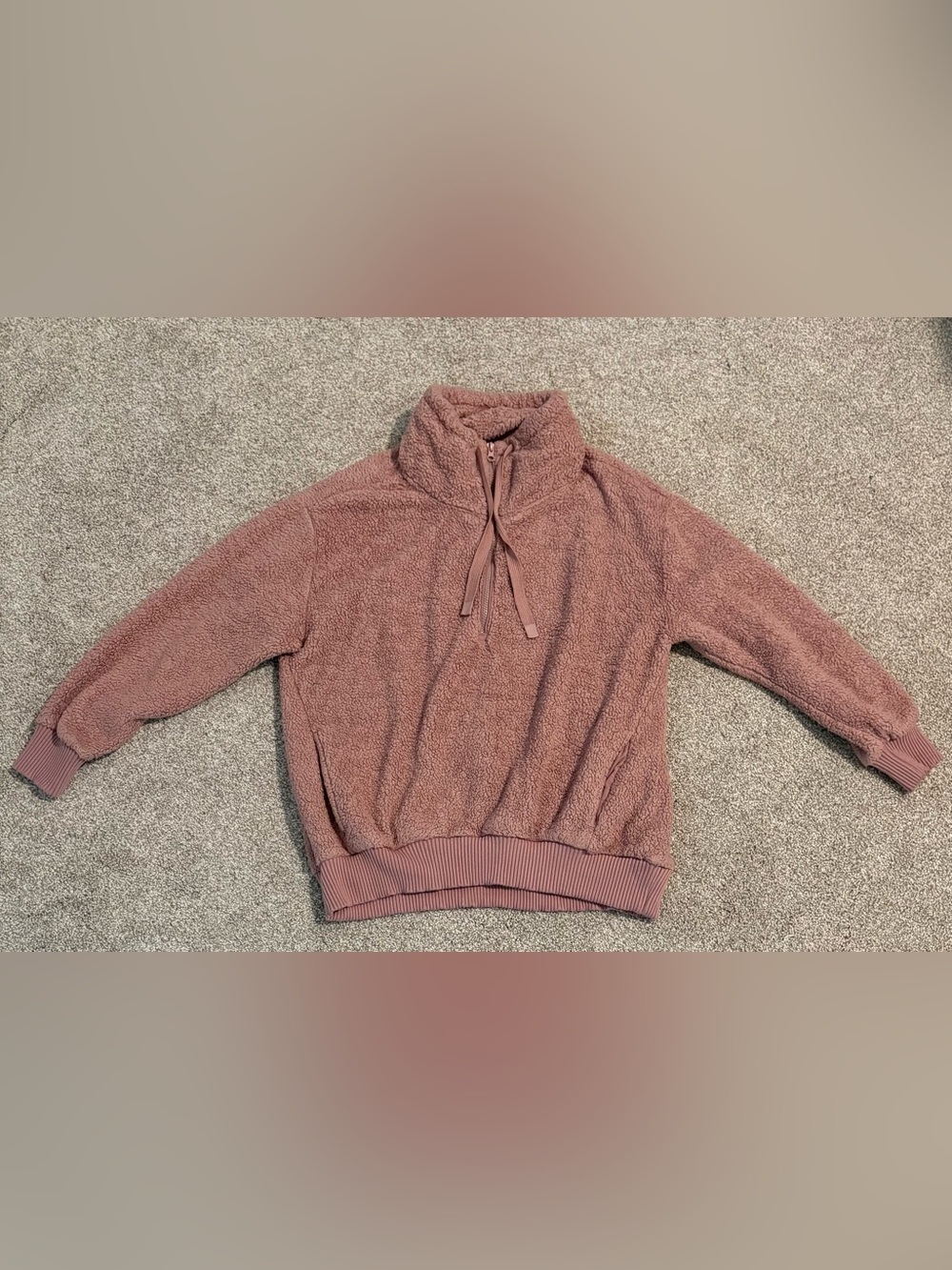 Member’s Mark Cozy Women's Half-Zip Sherpa Pullover - Dusty Rose